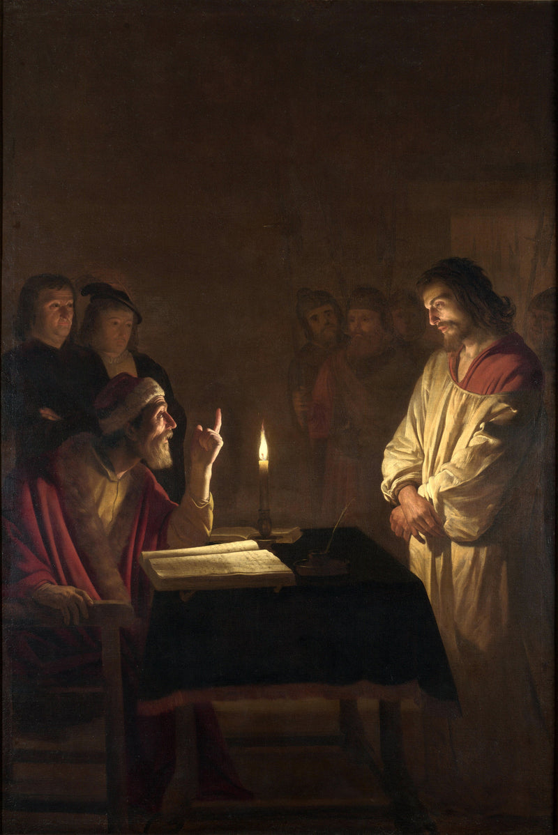 พระคริสต์ต่อหน้าหลวงพ่อใหญ่ - Gerrit van Honthorst