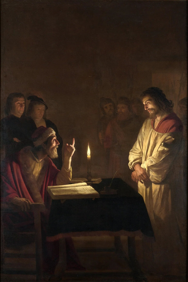 พระคริสต์ต่อหน้าหลวงพ่อใหญ่ - Gerrit van Honthorst