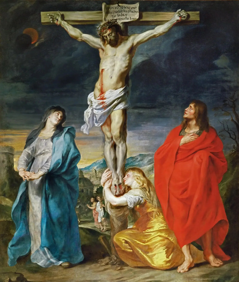 พระคริสต์บนไม้กางเขน, พระแม่มารี, นักบุญยอห์น และนักบุญมารีย์ Magdalene - Antoine van Dyck