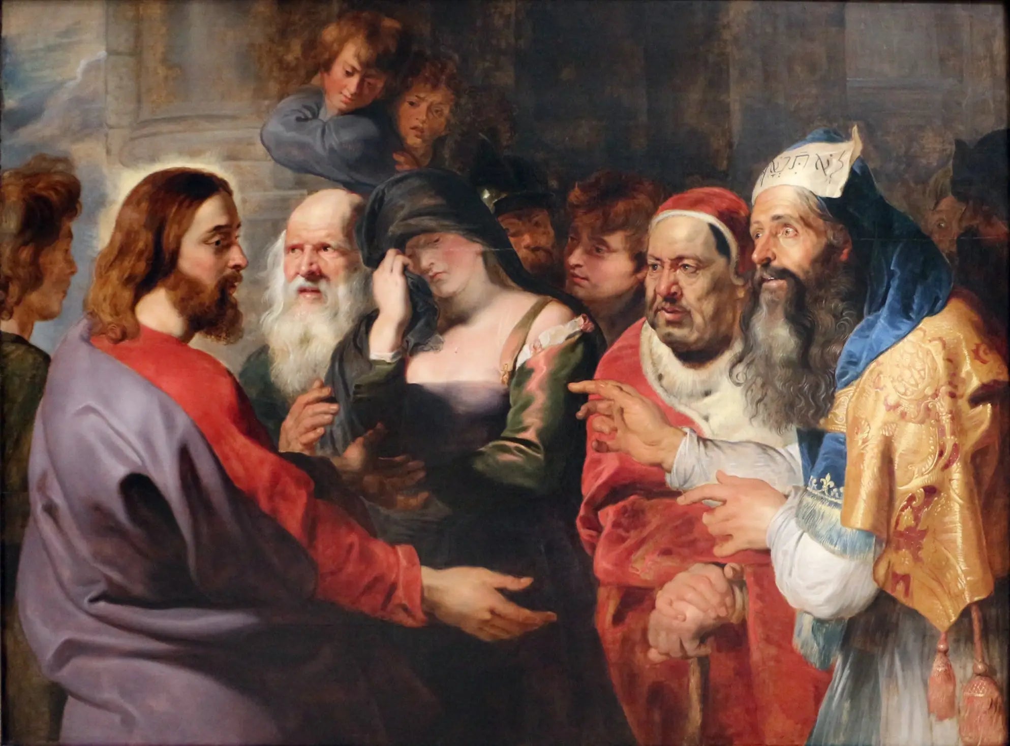 Le Christ et la femme adultère - Peter Paul Rubens image 1 reproduction d’œuvre d’art à l’huile