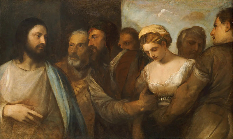 พระคริสต์และหญิงที่ถูกจับผิด - Titian