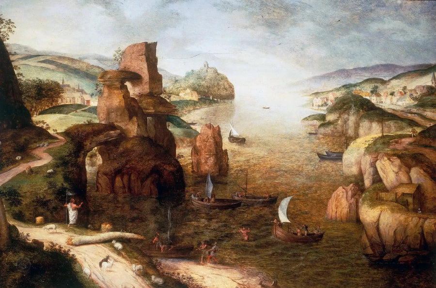 พระคริสต์และอัครสาวกที่ทะเลสาบทิเบเรียด์ - Pieter Brueghel the Elder