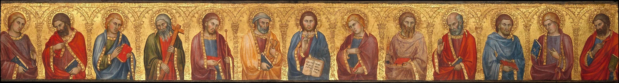 Le Christ et les douze apôtres - Taddeo di Bartolo image 1 reproduction artisanale de tableau