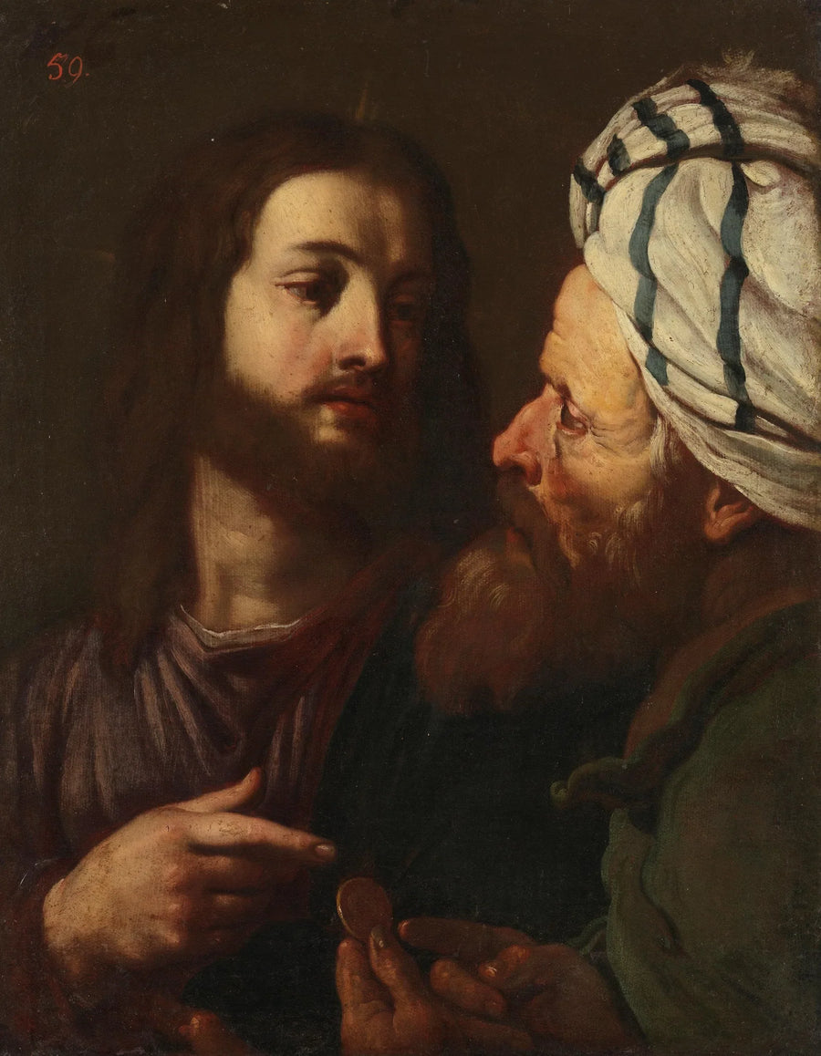 พระคริสต์และผู้ให้กู้เงิน - Guercino