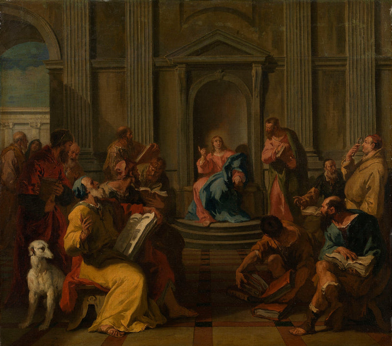 พระคริสต์ในหมู่แพทย์ของวิหาร - Sebastiano Ricci