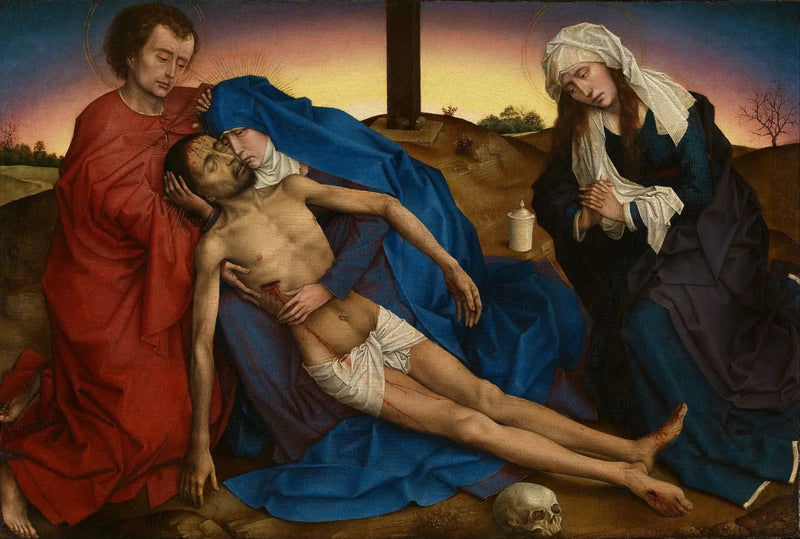 พระคริสต์ที่พระมารดาร้องไห้, นักบุญยอห์น และนักบุญมารีย์แม่กาลี - Rogier van der Weyden