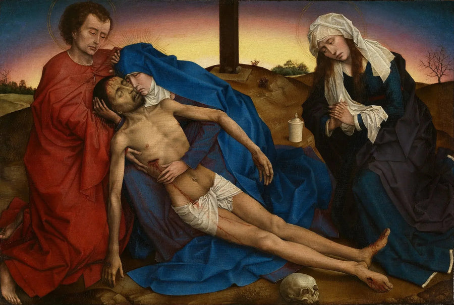 พระคริสต์ที่พระมารดาร้องไห้, นักบุญยอห์น และนักบุญมารีย์แม่กาลี - Rogier van der Weyden