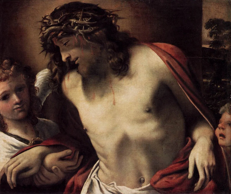 พระคริสต์สวมมงกุฎหนาม, ถูกสนับสนุนโดยเทวดา - Annibale Carracci