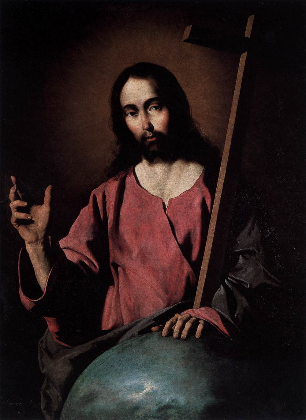 Le Christ Sauveur bénit - Francisco de Zurbarán image 1 copie peinte à la main à l’huile