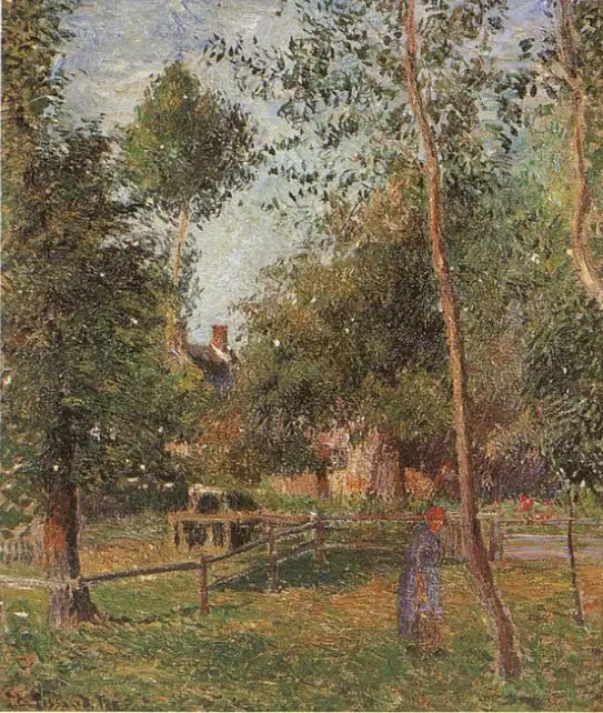 Le Clos Crespin à Éragny - Camille Pissarro image 1 reproduction de peinture à l’huile