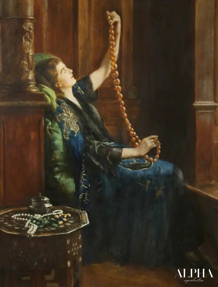 Le Collier d’Ambre de John Collier Reproductions de tableaux à la peinture à l’huile