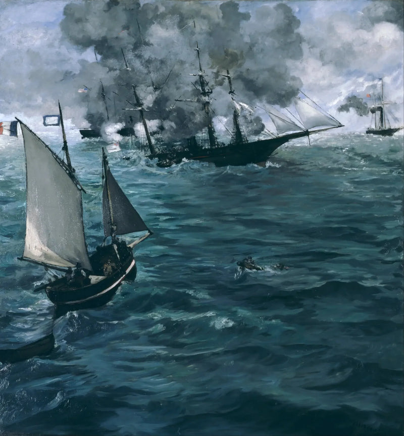 การต่อสู้ระหว่าง Kearsarge และ Alabama - Édouard Manet