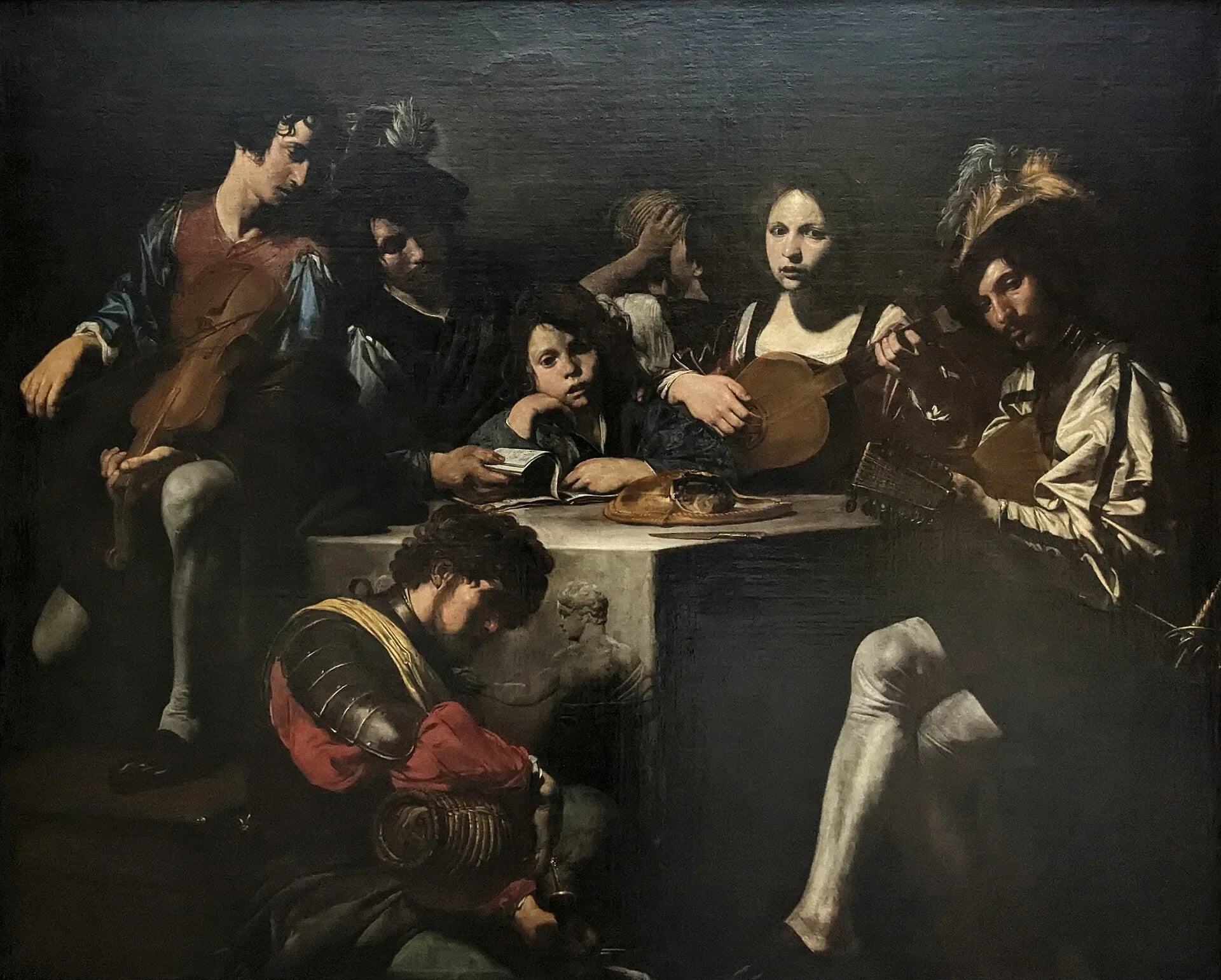 Le concert - Valentin de Boulogne image 1 reproduction de peinture à l’huile