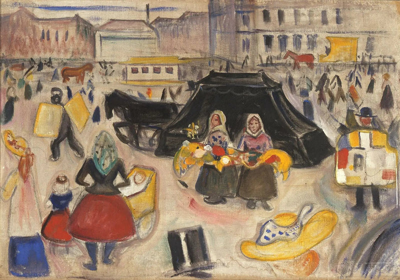 รถม้าศพที่จัตุรัสพอตสดัม - เอ็ดวาร์ด มุนช์