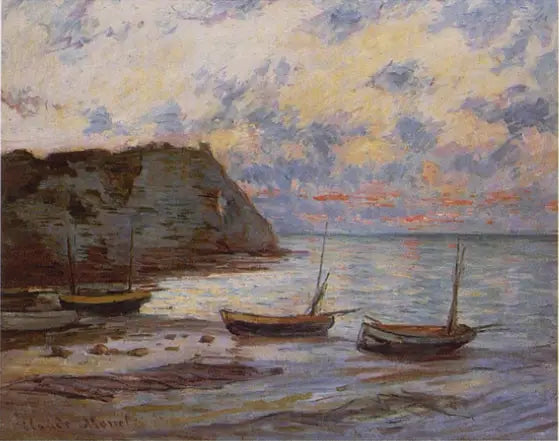พระอาทิตย์ตกที่เอเตรต - Claude Monet