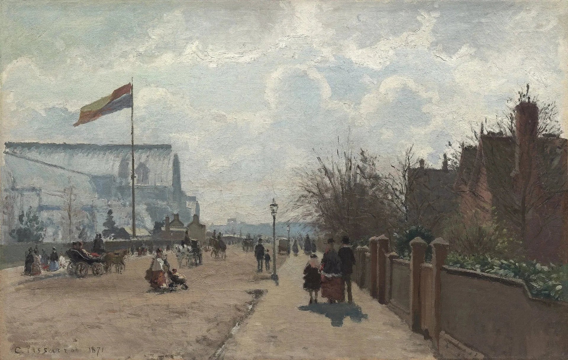 Le Crystal Palace, Londres - Camille Pissarro image 1 copie de tableau peinte à la main