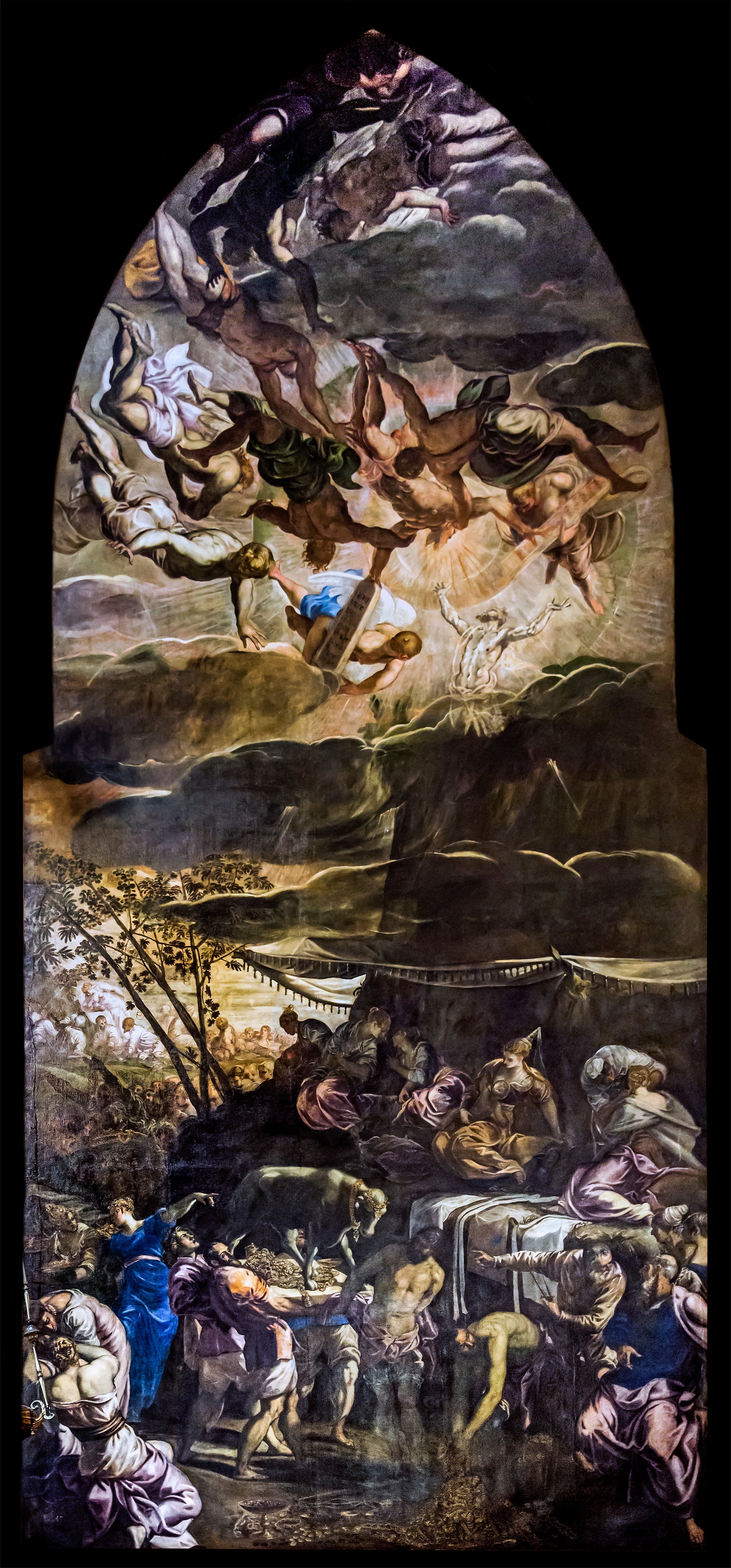 Le culte du veau d'or - Jacopo Tintoretto image 1 reproduction de peinture à l’huile