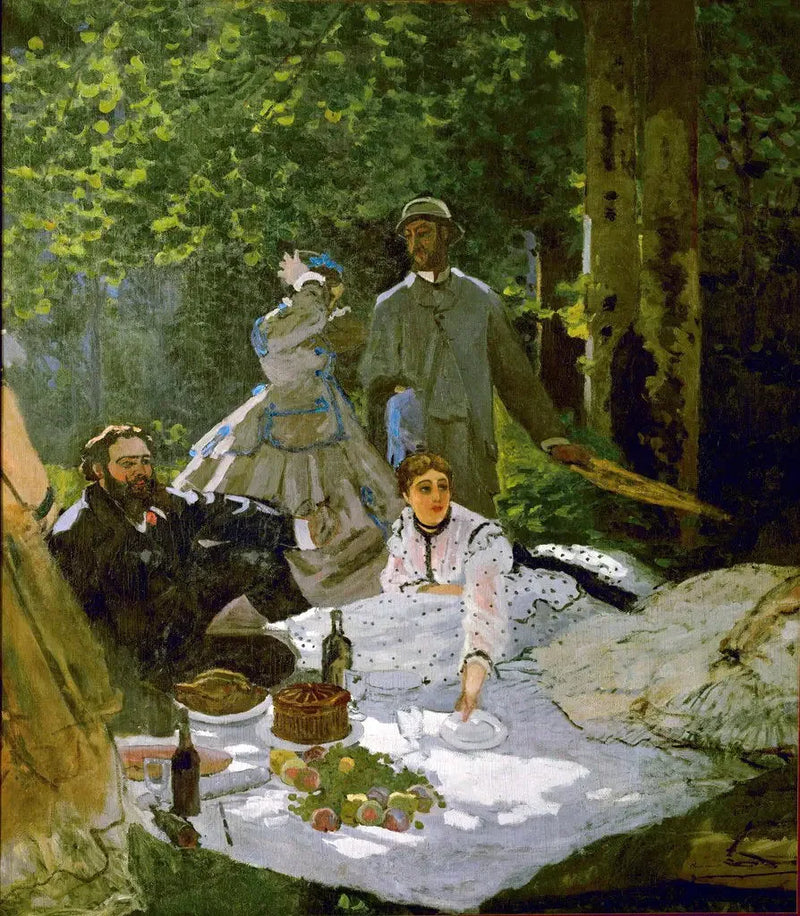 อาหารกลางวันบนสนามหญ้า - Claude Monet