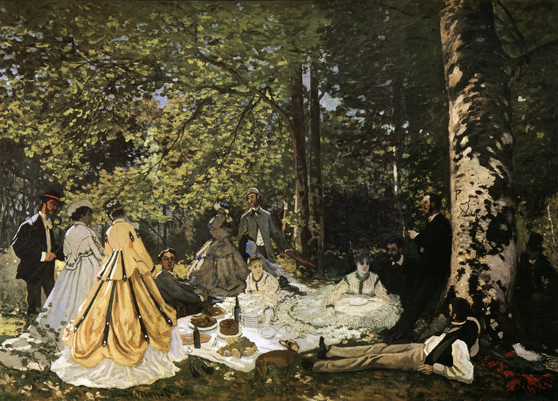 อาหารกลางวันบนสนามหญ้า - Claude Monet