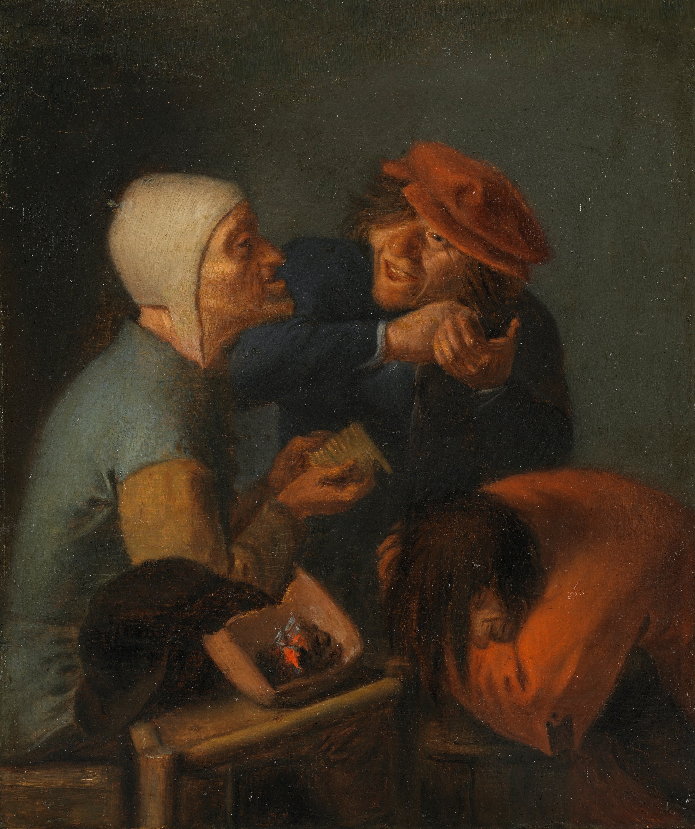 Le déparasitage - Adriaen Brouwer image 1 tableau peint à l’huile sur toile