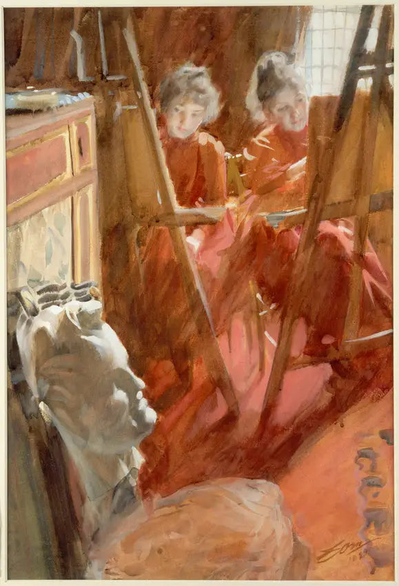 Le dessin des filles Schwartz - Anders Zorn - Alpha Reproduction