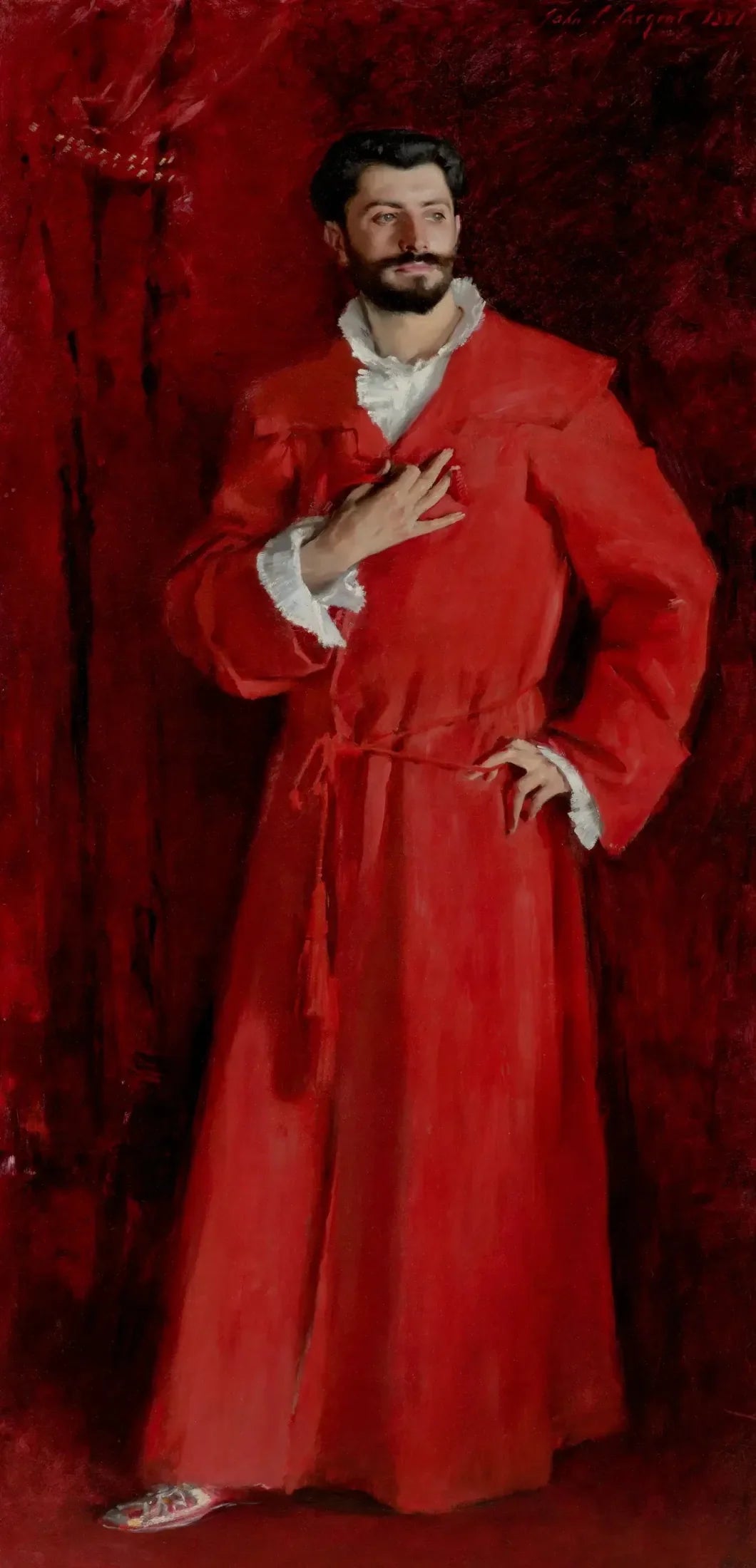 Le Docteur Pozzi chez lui - John Singer Sargent image 1 copie peinte à la main à l’huile