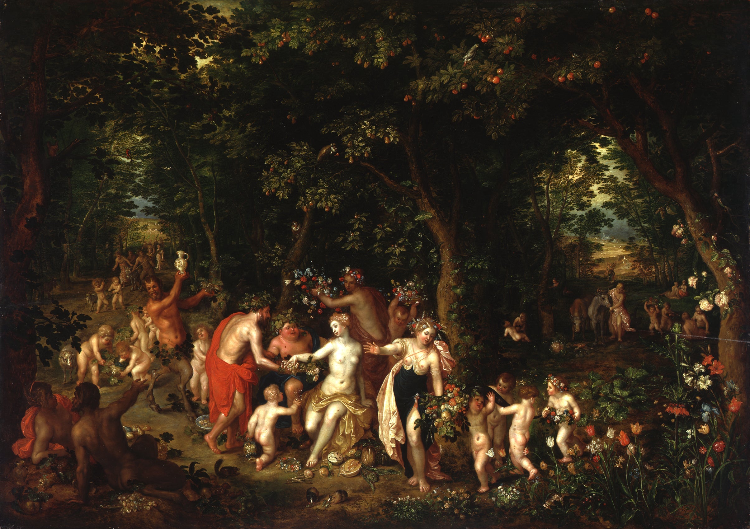 Le festin de Bacchus - Jan Brueghel le Jeune image 1 copie peinte à la main à l’huile