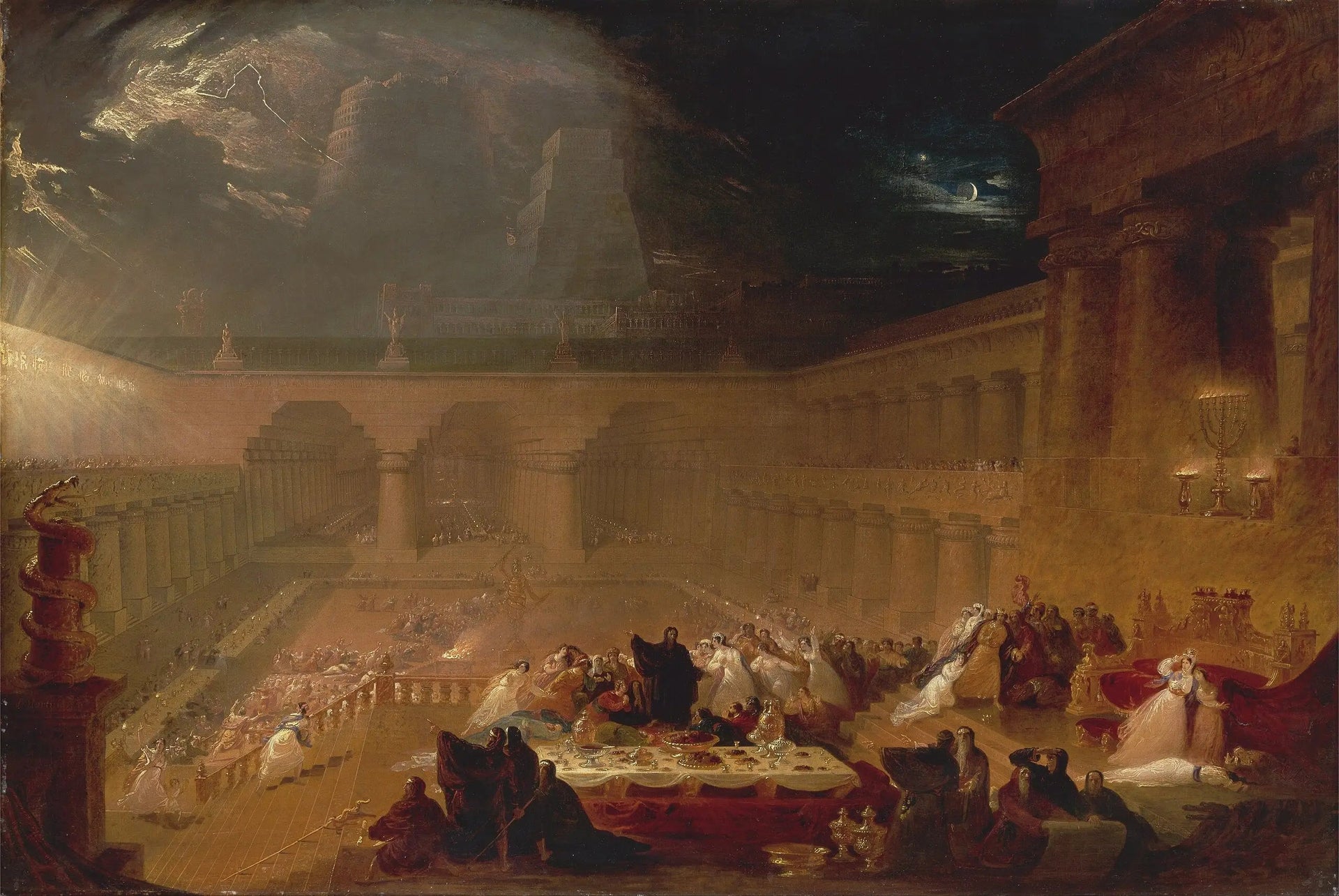 Le Festin de Balthazar - John Martin image 1 reproduction réalisée par Alpha Reproduction