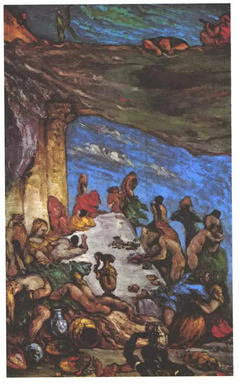 งานเลี้ยง – งานเลี้ยงเหล้า; งานเลี้ยงของนาบูคโดโนซอร์ - Paul Cézanne