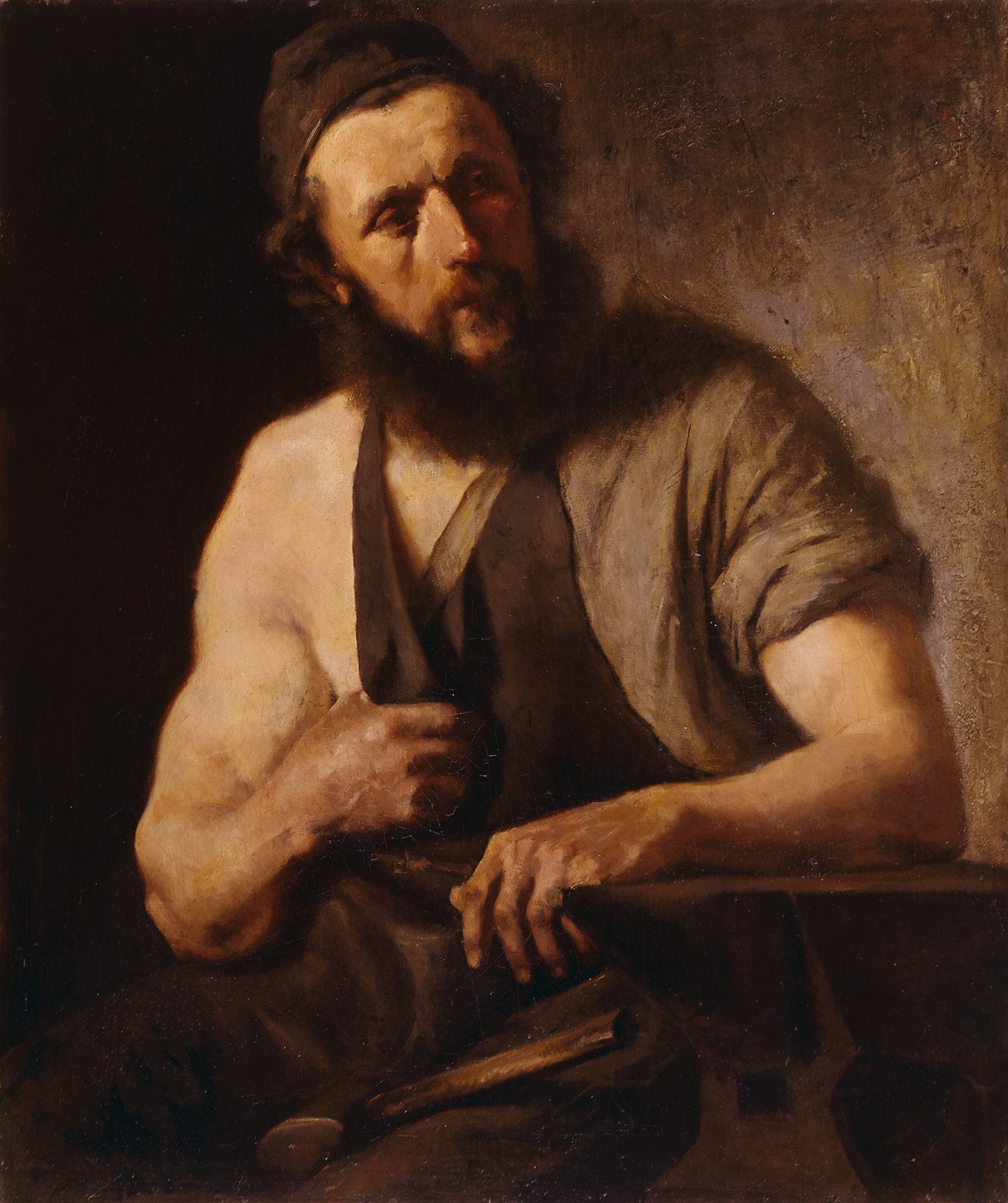 Le forgeron - Franz Defregger image 1 copie de tableau peinte à la main