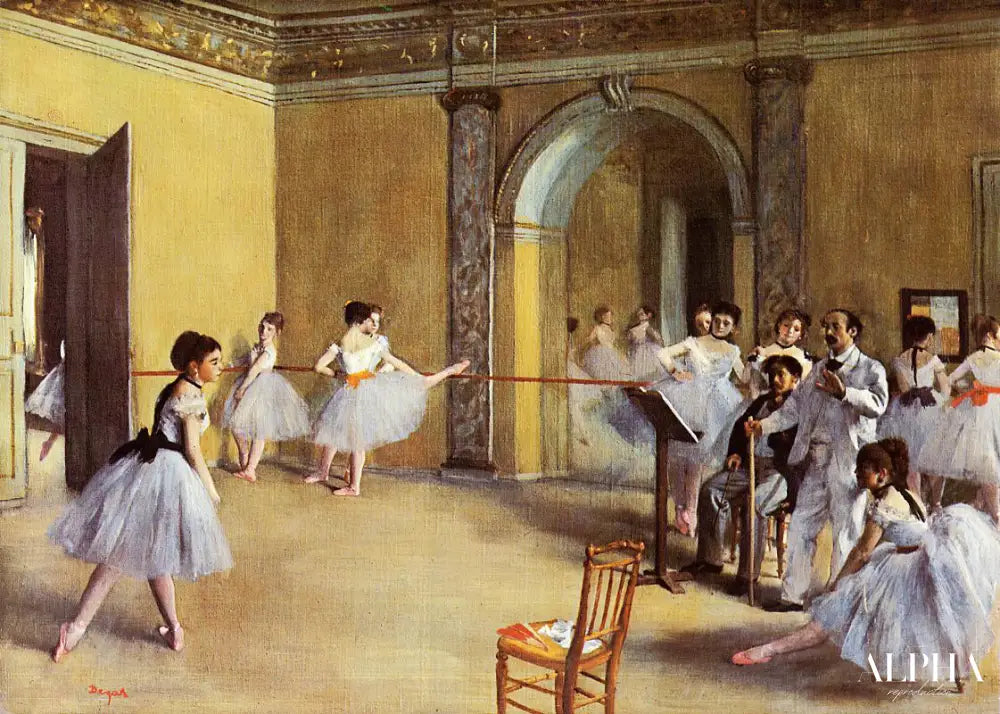 Le Foyer de la danse à l'Opéra de la rue Le Peletier - Edgar Degas - Reproductions de tableaux et peintures haut de gamme