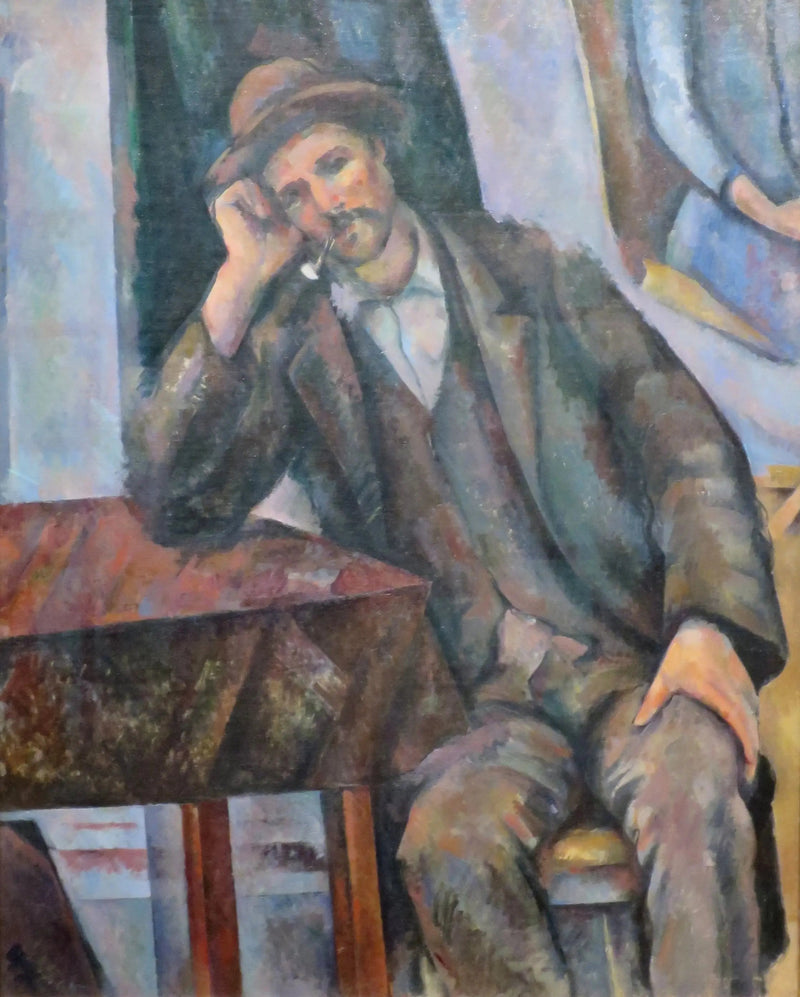 คนสูบบุหรี่ไปป์พิงศอก - Paul Cézanne