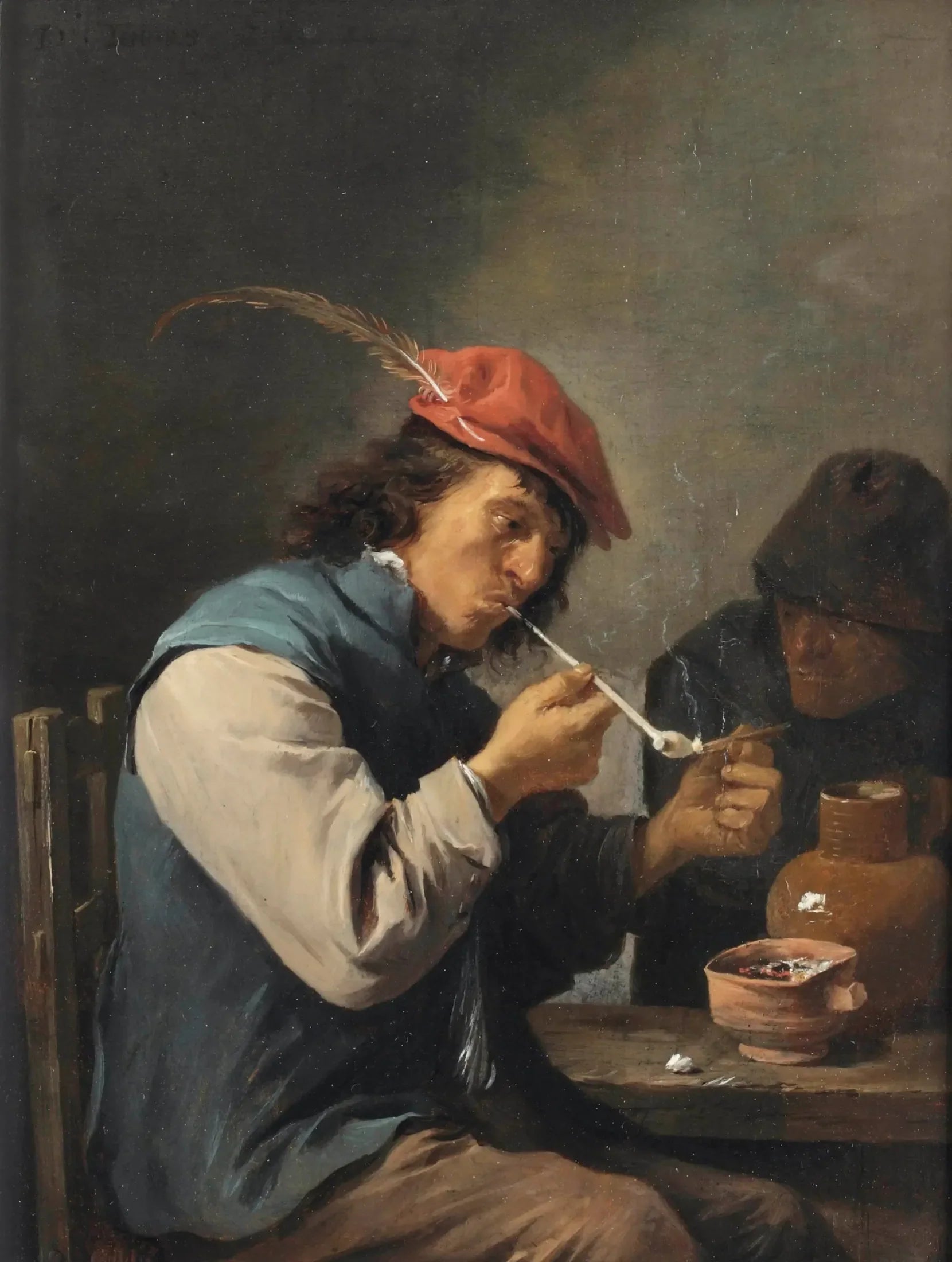Le Fumeur Flamand - David Teniers le Jeune image 1 copie de tableau peinte à la main
