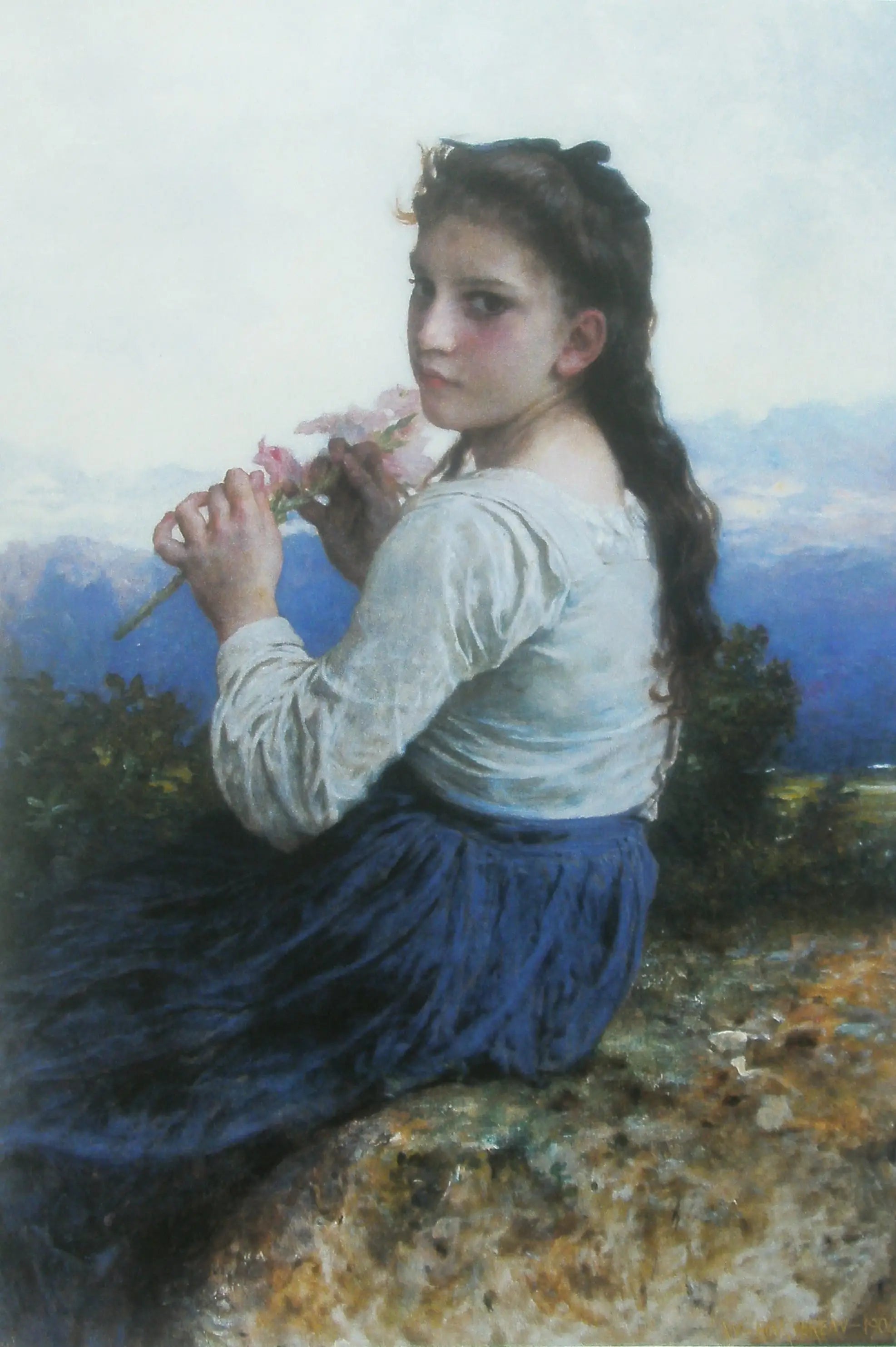 Le glaïeul - Bouguereau image 1 tableau peint à l’huile sur toile
