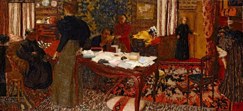 ภายในใหญ่พร้อมตัวละครหกตัว - Édouard Vuillard