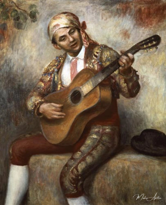 Le guitariste espagnol - Pierre-Auguste Renoir - Reproductions de tableaux et peintures haut de gamme