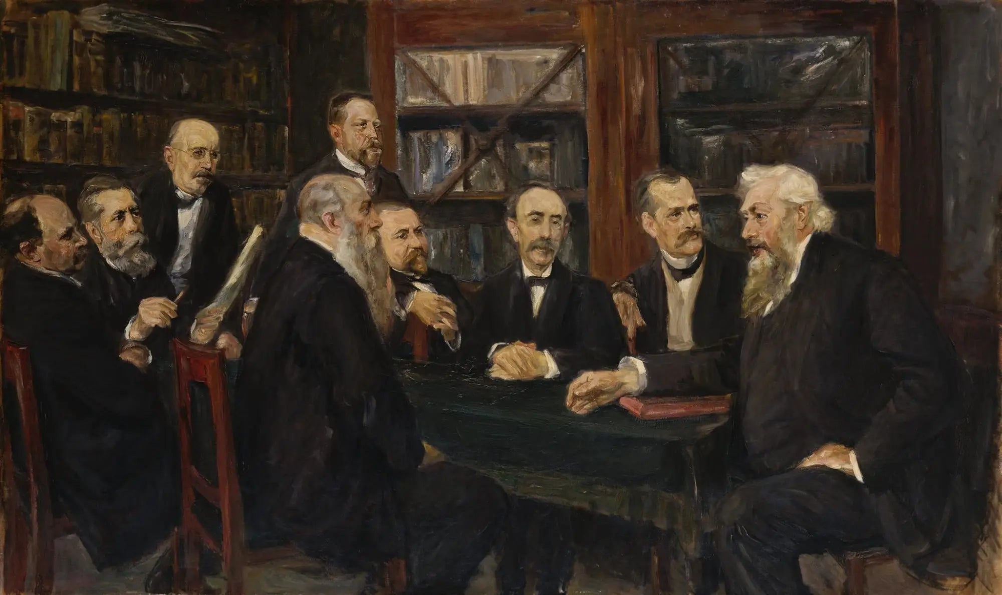 Le Hamburgische Professorenkonvent - Max Liebermann image 1 copie de tableau peinte à la main