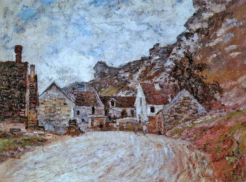 หมู่บ้านชองเตอมเลที่เชิงหน้าผา - Claude Monet