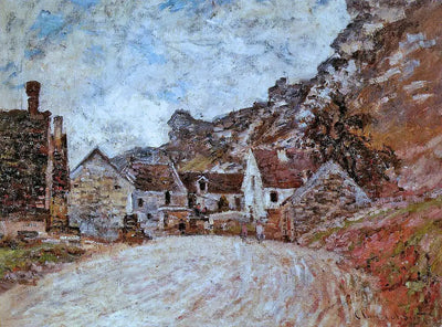 Reproduction du tableau « Le hameau de Chantemesle au pied du rocher - Claude Monet » par Alpha Reproduction en peinture à l’huile