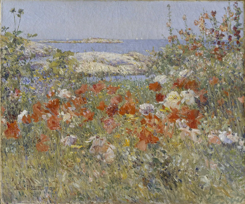 สวนของ Cecilia Thaxter, เกาะ Shoals, เมน - Childe Hassam