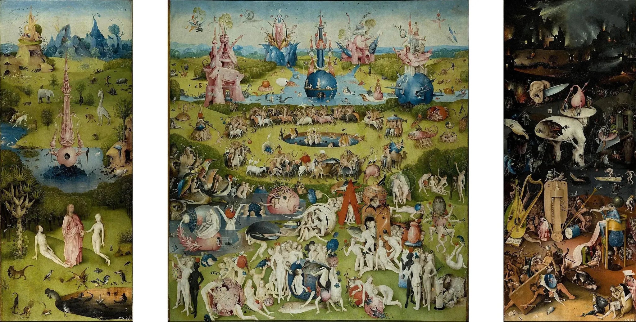 Le Jardin des délices - Hieronymus Bosch image 1 copie peinte à la main à l’huile
