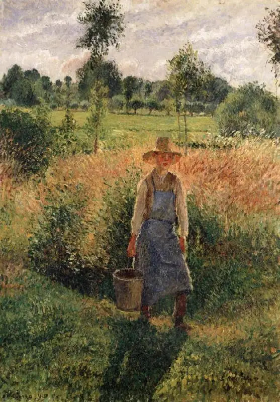 Le Jardinier, Soleil d'après-midi, Eragny - Camille Pissarro image 1 reproduction artisanale de tableau