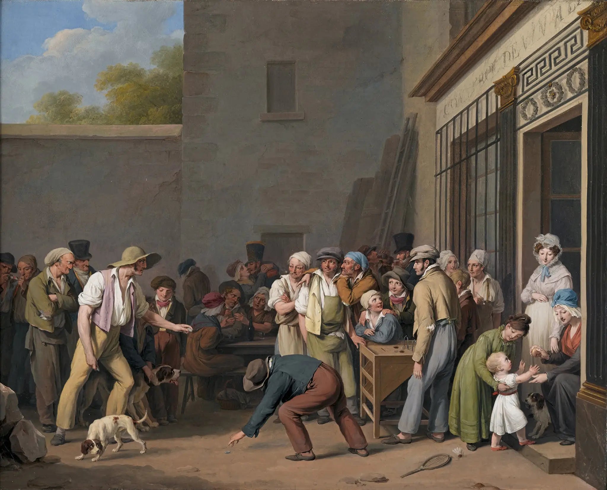 Le jeu du tonneau - Louis-Léopold Boilly image 1 tableau peint à l’huile sur toile