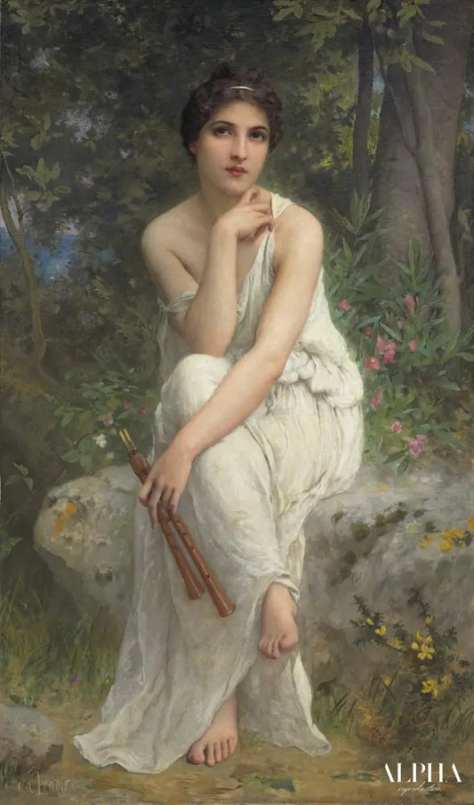 Le joueur de flûte - Charles-Amable Lenoir - Reproductions de tableaux et peintures haut de gamme