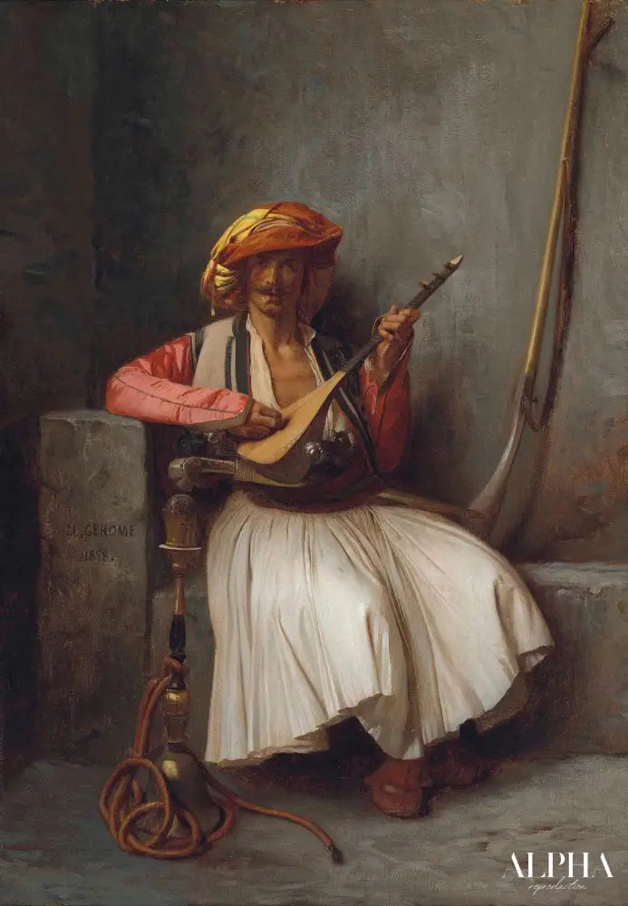 Le joueur de mandoline - Jean-Léon Gérôme - Reproductions de tableaux et peintures haut de gamme