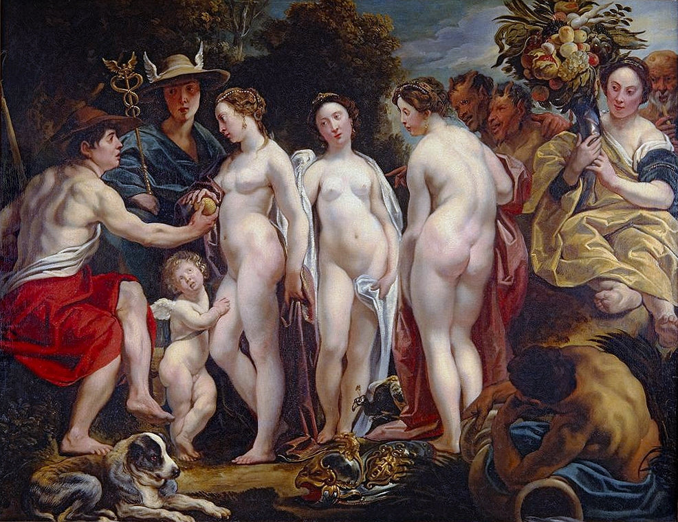 Le Jugement de Paris - Jacob Jordaens image 1 copie peinte à la main à l’huile
