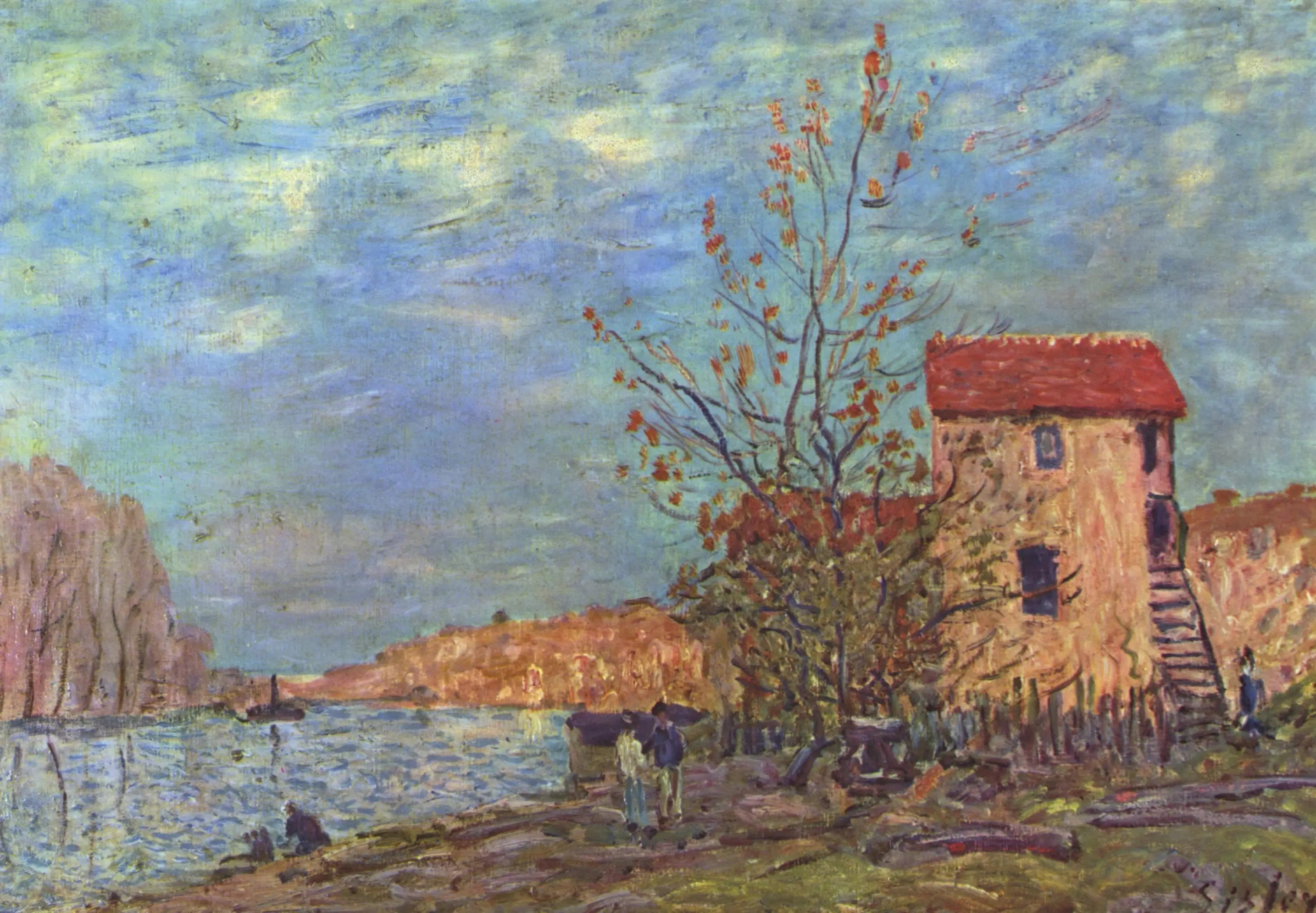 Le Loing à Moret - Alfred Sisley image 1 reproduction réalisée par Alpha Reproduction
