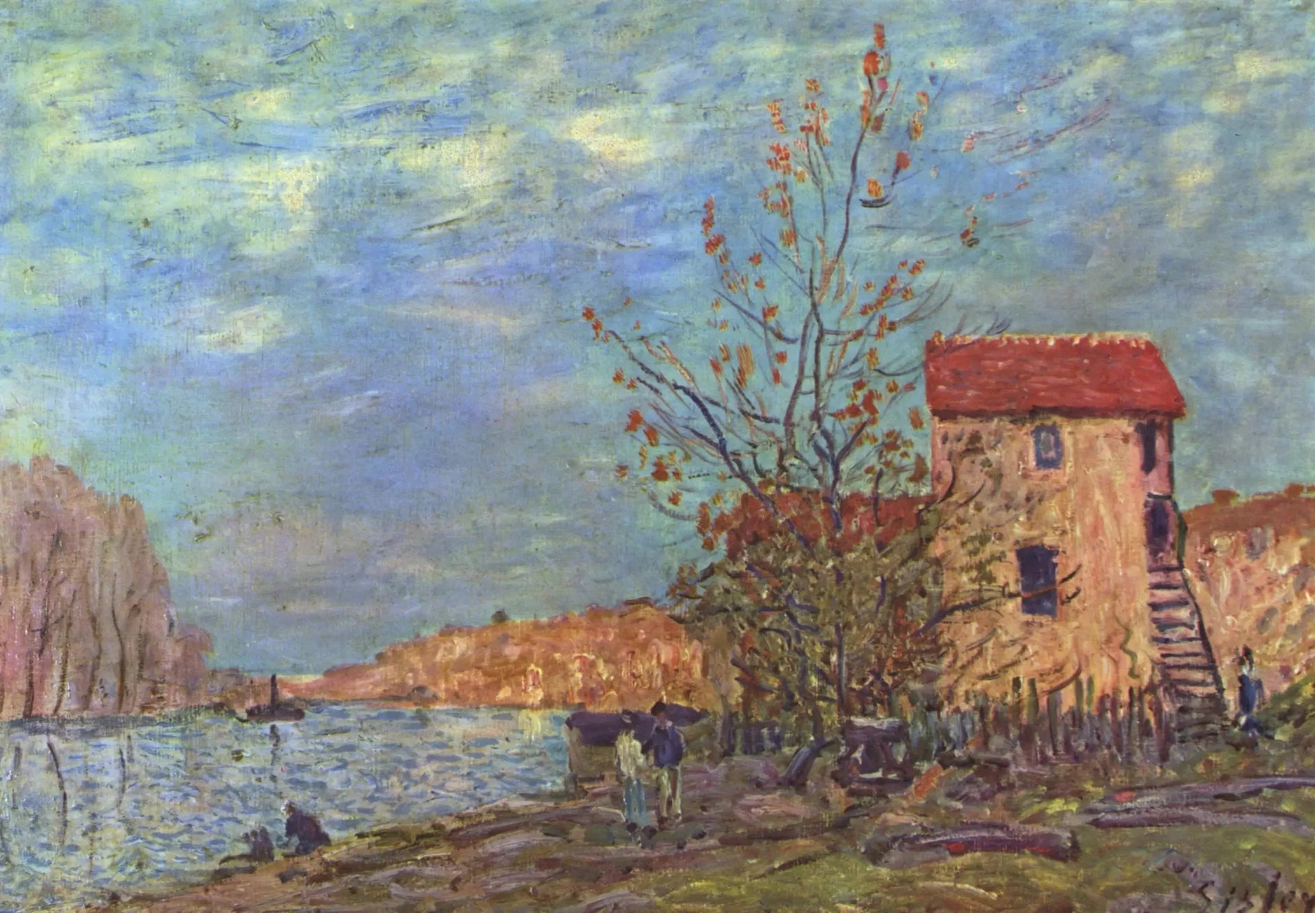 Le Loing à Moret - Alfred Sisley image 1 reproduction réalisée par Alpha Reproduction