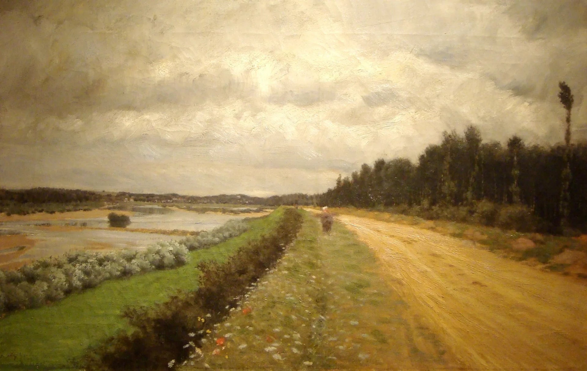 Le long de la rivière Ofanto - Giuseppe De Nittis image 1 copie peinte à la main à l’huile