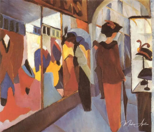 Le magasin de mode - August Macke - Reproductions de tableaux et peintures haut de gamme